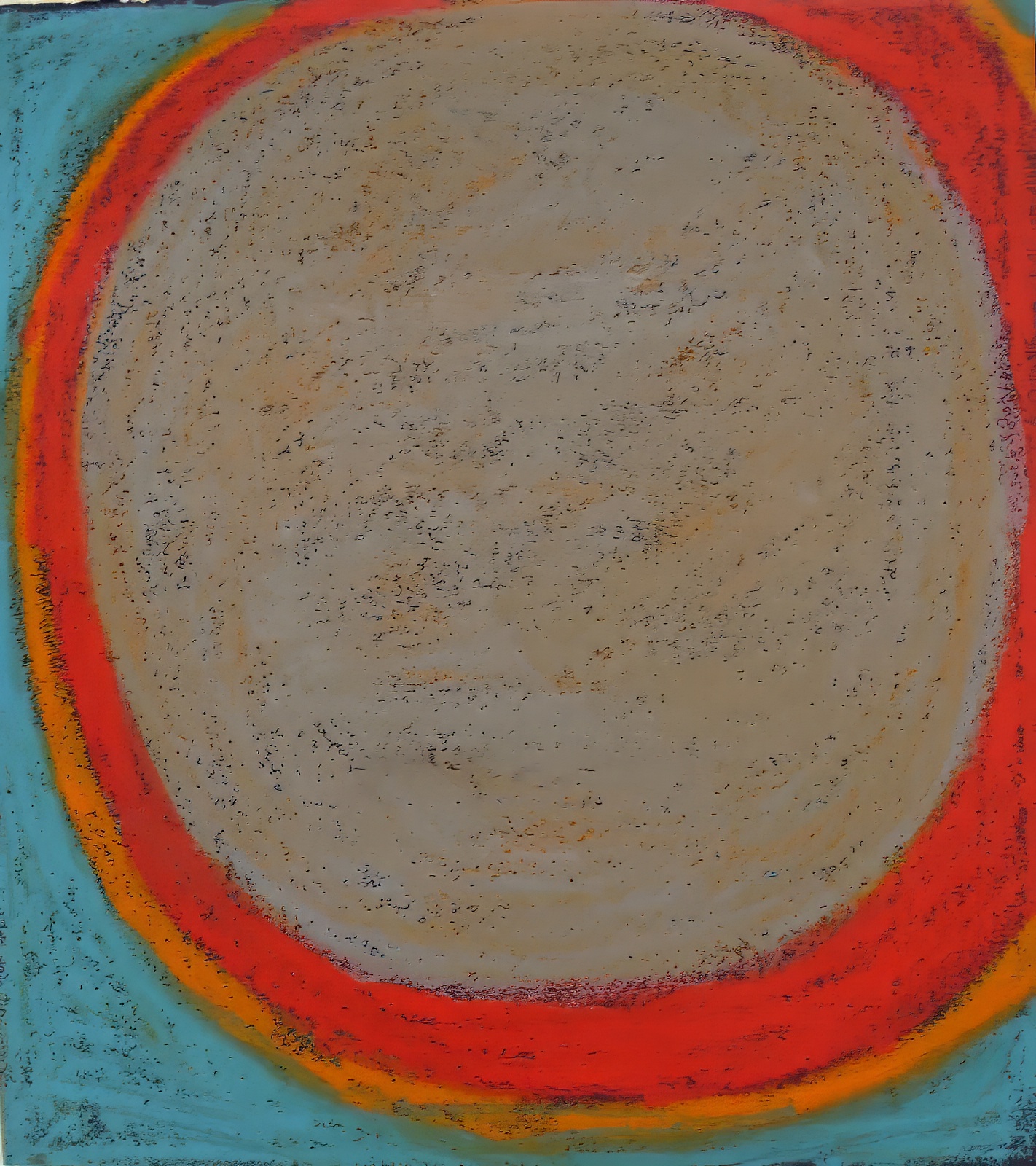 Grey Circle with Red-Orange Band
